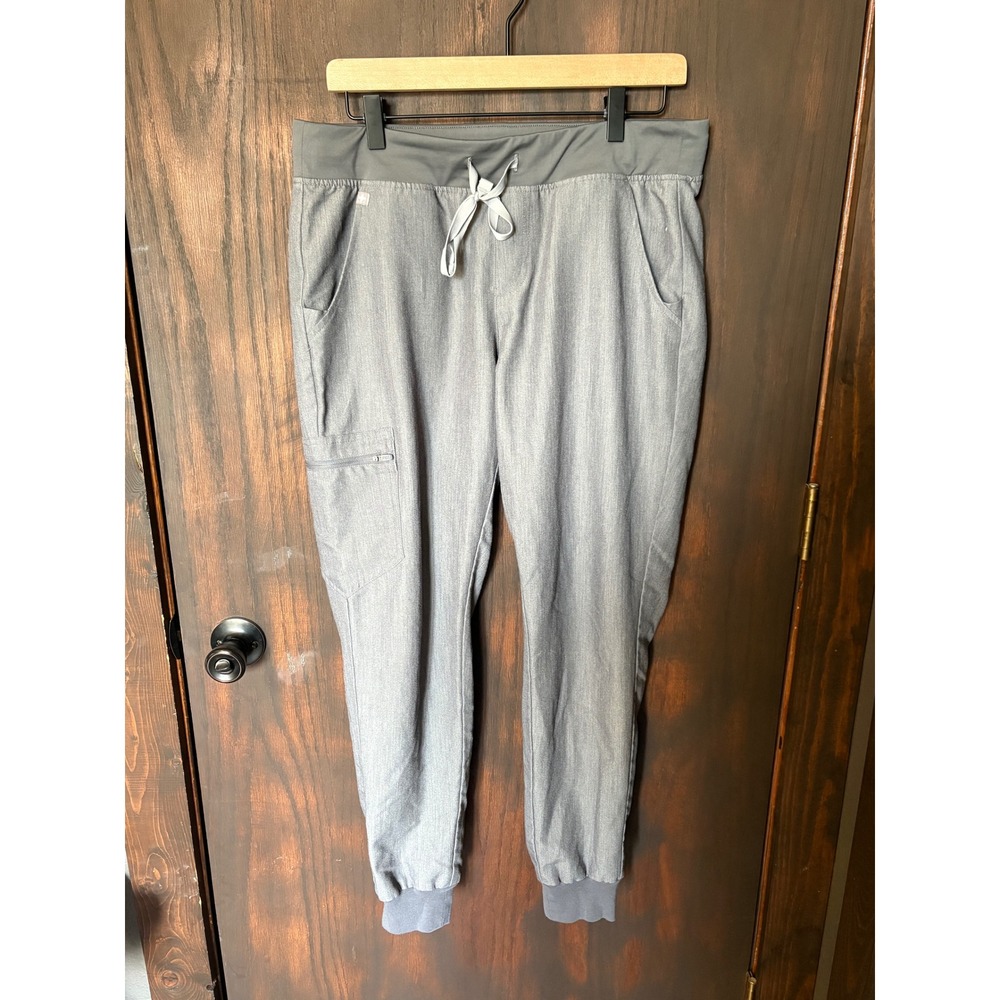 FIGS Zamora Jogger Scrub Pants Womens Medium Heather Graphite Grey